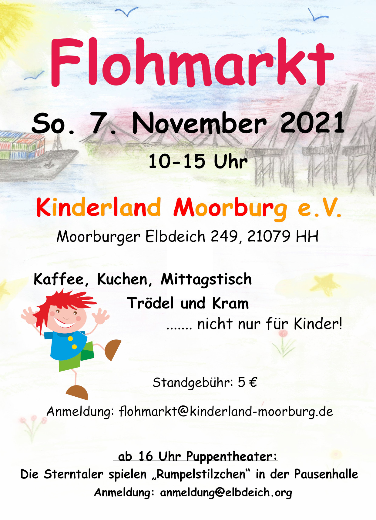 Flohmarkt 7.11.2021 Kinderland Moorburg e.V.